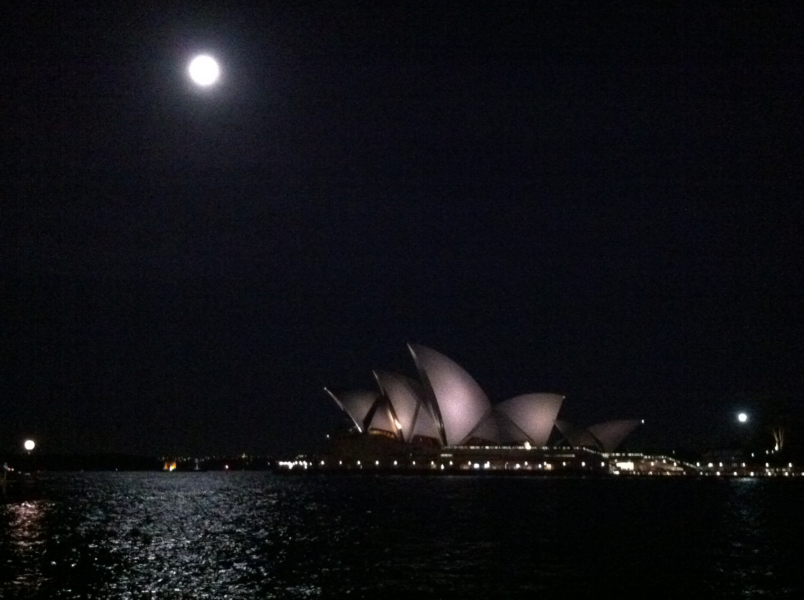 Sydbey Harbour at night